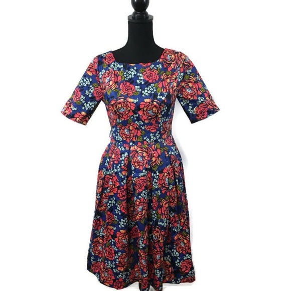 Modcloth Dresses & Skirts - NEW Modcloth Blue Dress Large Spring Floral Print